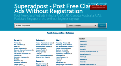 superadpost.com - superadpost - post free classified ads without registration