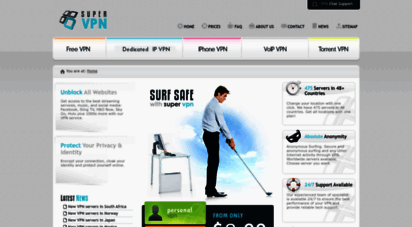 supervpn.net - super vpn - pptp and open vpn anonymous web surfing services