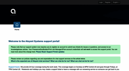 support.aleyant.com