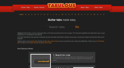 tabulous.co.uk - tabulous - guitar tabs