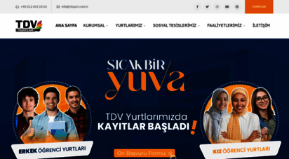 tdvyurt.com.tr - türkiye diyanet vakfı yurtlar ve sosyal tesisler iktisadi işletmesi