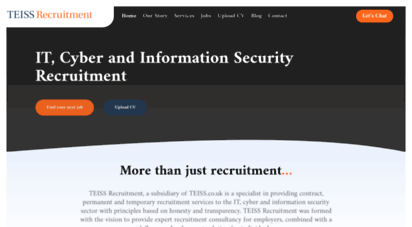 teissrecruitment.com - teiss recruitment  cyber security recruitment specialists