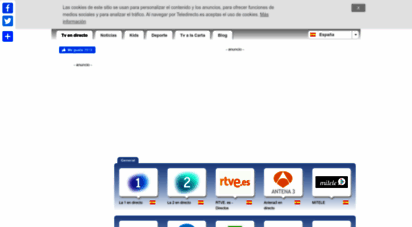 teledirecto.es - tele directo: tve online, telecinco, tv3 a la carta, tv gratis, television internet