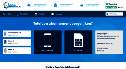 telefoonabonnement.nl - telefoon abonnement  mobiele abonnementen vergelijken