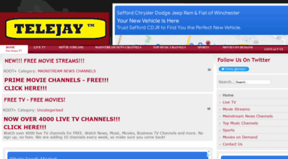 telejay.com - telejay - watch tv online free live television channels - free movies