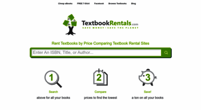 textbookrentals.com - rent textbooks cheap - price compare textbook rental sites