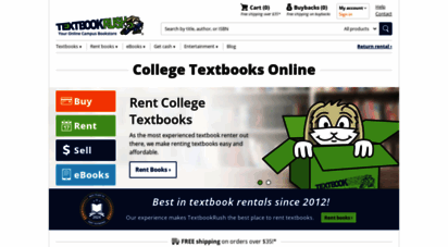textbookrush.com - sell, rent, buy textbooks online  textbookrush