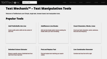 textmechanic.com - text mechanic™ - text manipulation tools - text mechanic