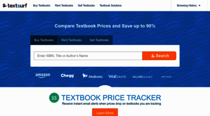 textsurf.com - textsurf - textbook price comparison tool