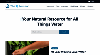 the71percent.org - the 71 percent  your natural resource for all things water