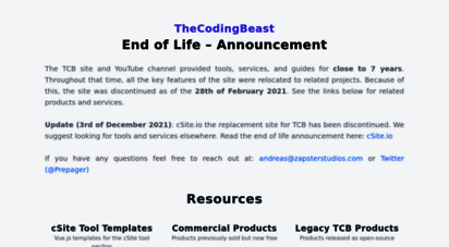 thecodingbeast.com - tcb  home