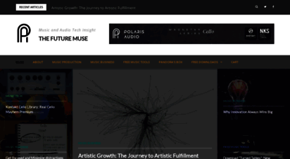 thefuturemuse.com - future muse blog homepage  music and audio tech insight
