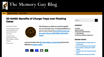 thememoryguy.com - the memory guy - jim handy, objective anlysis, on semiconductor memories