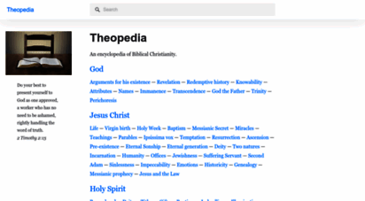 theopedia.com - theopedia, an encyclopedia of biblical istianity