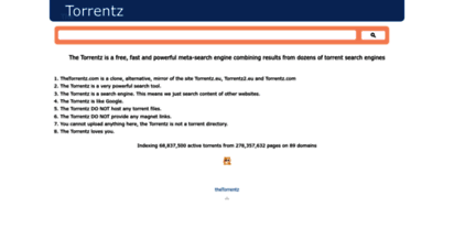 thetorrentz.com - the torrentz - fast torrent search engine