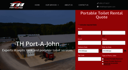 thportajohn.com - septic tank and portable toilet rental services  th port-a-john