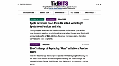 tidbits.com - tidbits - thoughtful, detailed coverage of everything apple for 28 years