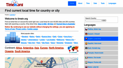 timein.org - timein.org - local time