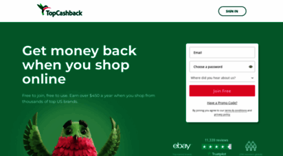 topcashback.com - topcashback.com: the usa´s most generous cash back & coupons site