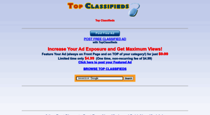 topclassifieds.com - top classifieds - submit free ads to tested freeclassified ad sites.