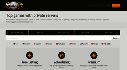 topg.org - topg: private servers list - free game advertising