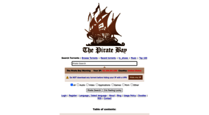 tpbaysproxy.com - thepiratebay official mirror - 100 working tpb site in 2020