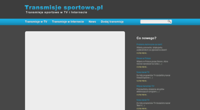 transmisjesportowe.pl - transmisje sportowe na żywo w tv i internecie