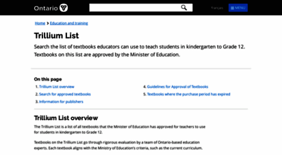 trilliumlist.ca - trillium list  home page