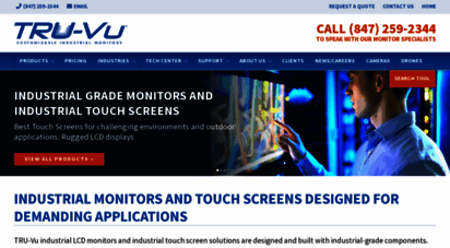 tru-vumonitors.com - industrial monitors & touch screens, customizable tru-vu monitors