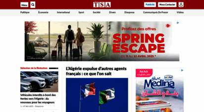 tsa-algerie.com - tsa — premier média francophone algérien sur internet