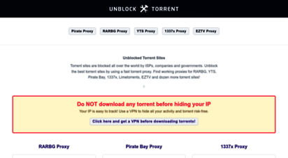 unblocktorrent.com - unblock torrent sites  torrent proxy and mirror sites