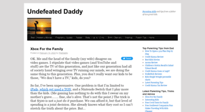 undefeateddaddy.com - undefeated daddy - parenting skills and tips from a father of two great kids.