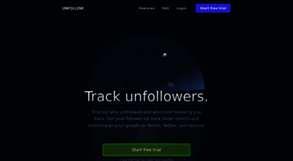 unfollow.io - find out who unfollowed you on twitch, youtube, and twitter · unfollow