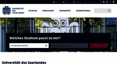 uni-saarland.de - universität des saarlandes:  startseite