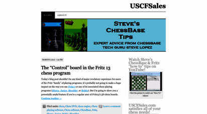uscfsales.wordpress.com - uscfsales  uscfsales.com´s blog, featuring chessbase and fritz advice from chess software guru steve lopez