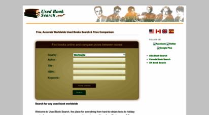 usedbooksearch.net - used books online search  best price on second hand books