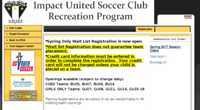 uysa-impact-rec.affinitysoccer.com