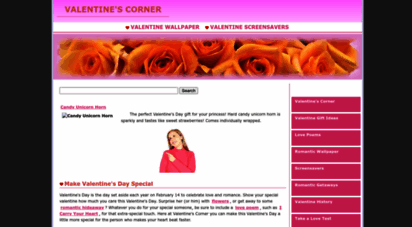 valentines-corner.com - valentine´s day wallpaper, screensaver, ecards, poems and history from valentine´s corner