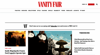 vanityfair.com - vanity fair - entertainment, politics, and fashion news
