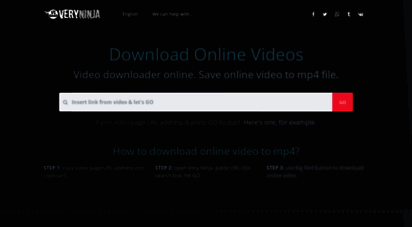 very.ninja - video downloader online. save online videos to your device
