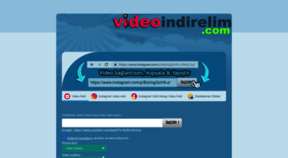 videoindirelim.com - youtube, facebook video indir - online video indirme sitesi