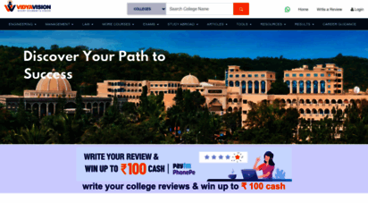 vidyavision.com - exam results 2020  top colleges  top universities  top b-schools in india