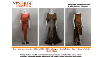 vintagetextile.com - vintagetextile  vintage clothing  vintage costume