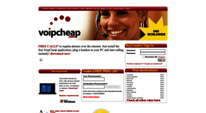 voipcheap.com - make affordable even free calls to phones worldwide - voipcheap