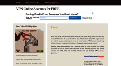 vpnonline.org - home - vpn online accounts for free