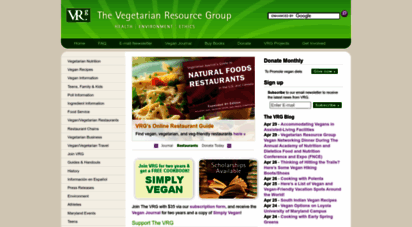 vrg.org - the vegetarian resource group vrg