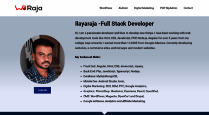 w3raja.com - ilayaraja - full stack developer