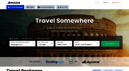 wander.am - cheap flights, hotels and travel packages for your budget  wander
