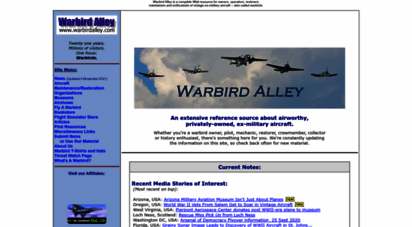 warbirdalley.com - warbird alley: privately-owned, vintage, ex-military aircraft