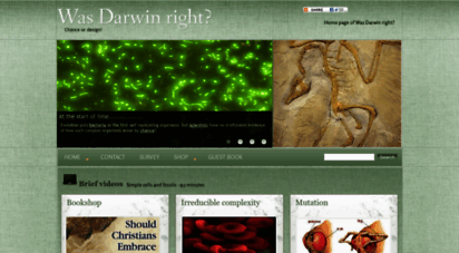 wasdarwinright.com - was darwin right home page
